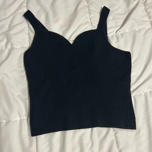 Abercrombie & Fitch Ribbed Black Tank Top